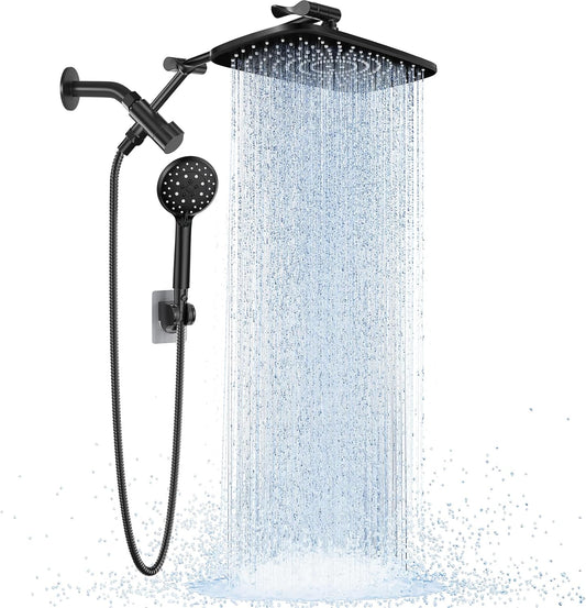 Veken Wide Rain Shower Head with Multi-Modes Handheld Water Spray